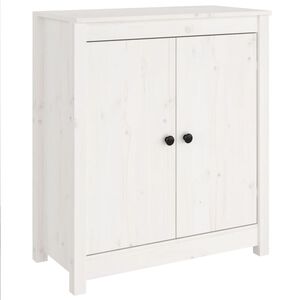 vidaXL Aparador de madera maciza de pino blanco 70x35x80 cm