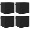 vidaXL Mueble para TV montado en la pared 4 uds. Roble Negro