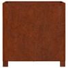 vidaXL Jardinera con patas acero corten oxidado 50x50x50 cm