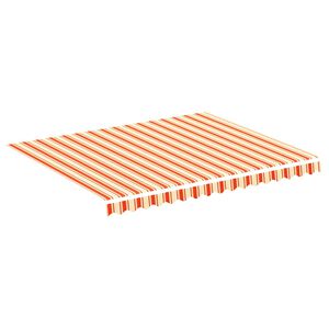 vidaXL Tela de repuesto para toldo amarillo y naranja 300x250 cm poli&eacute;ster