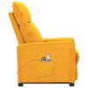 vidaXL Sill&oacute;n de masaje elevable de tela amarillo