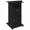 vidaXL Podio Roble Negro Madera de ingenier&iacute;a 55 x 55 x 107 cm