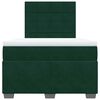 vidaXL Cama box spring con colch&oacute;n terciopelo verde oscuro 120x190 cm