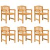 vidaXL Sillas de jard&iacute;n 6 uds madera maciza de teca 58x59x88 cm