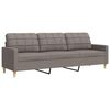 vidaXL Sof&aacute; de 3 plazas de tela gris taupe 210 cm