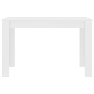 vidaXL Mesa de comedor de madera de ingeniería blanco 120x60x76 cm