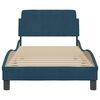 vidaXL Estructura de cama con cabecero Dover terciopelo azul 90x190 cm