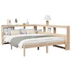 vidaXL Cama con estantería sin colchón madera maciza de pino 140x200cm