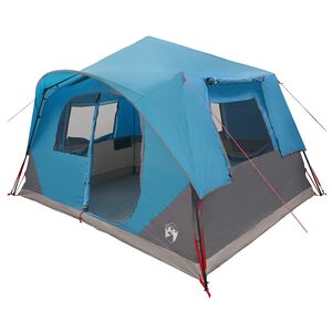 vidaXL Tienda Instant&aacute;nea Azul 365 x 380 x 200 cm Poli&eacute;ster y Acero