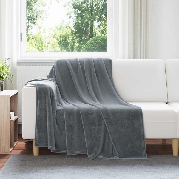vidaXL Mantitas de Sof&aacute; 6 pcs Gris oscuro 150 x 200 cm Lana