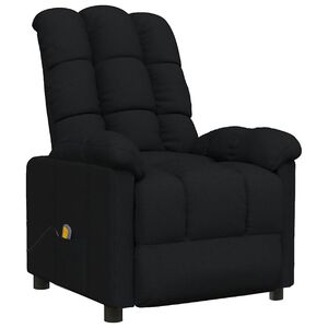 vidaXL Sill&oacute;n de masaje de tela negro