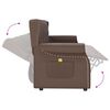 vidaXL Sill&oacute;n reclinable de masaje de 4 plazas cuero sint&eacute;tico marr&oacute;n