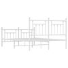 vidaXL Estructura cama sin colchón con estribo metal blanco 150x200 cm