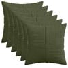 vidaXL Funda de almohada 6 pcs ALMELO Verde 30 x 30 cm pana