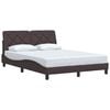 vidaXL Estructura de cama sin colch&oacute;n tela marr&oacute;n oscuro 120x200 cm