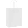 vidaXL Bolsas de papel con asas 50 uds blanca 18x8x22 cm