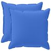 vidaXL Funda de almohada 2 uds. HOUTEN Azul Royal 60 x 60 cm Poli&eacute;ster