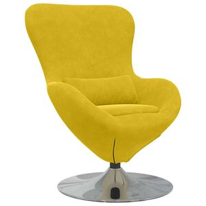 vidaXL Sill&oacute;n huevo Amarillo Terciopelo