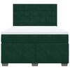 vidaXL Cama box spring con colch&oacute;n terciopelo verde oscuro 140x200 cm
