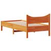vidaXL Estructura de cama sin colch&oacute;n madera maciza marr&oacute;n 75x190 cm