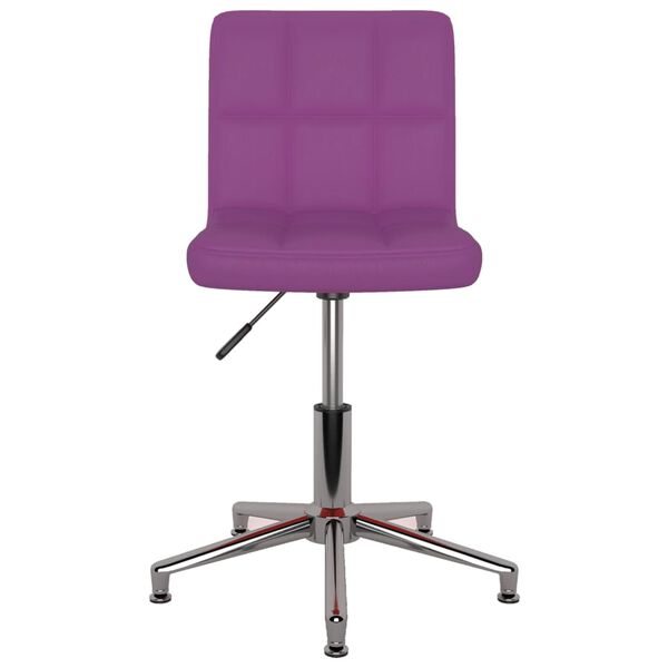 vidaXL Silla de comedor giratoria de cuero sint&eacute;tico morado
