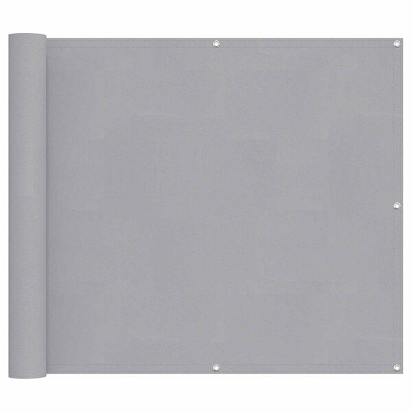vidaXL Pantalla de Balc&oacute;n Gris Claro 100 x 400 cm Tela Oxford