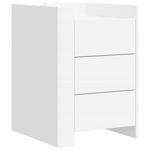 vidaXL Mesita de noche madera de ingenier&iacute;a blanco 45x50x65 cm