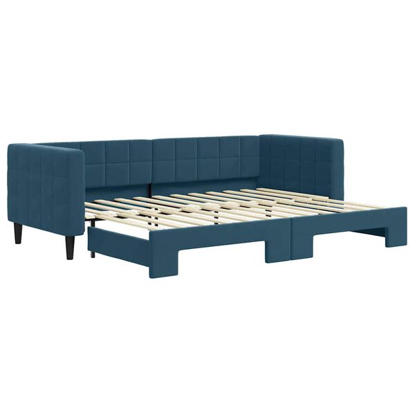 vidaXL Sof&aacute; cama nido terciopelo azul 80x200 cm