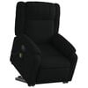 vidaXL Sill&oacute;n reclinable de masaje elevable tela negro