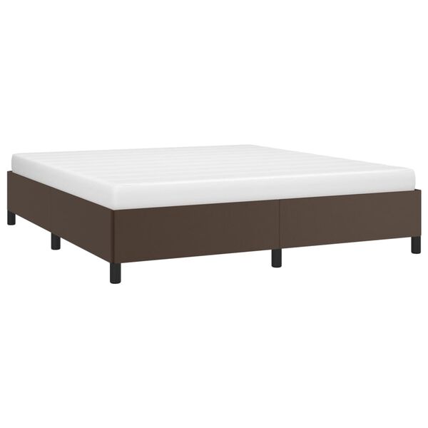 vidaXL Estructura de cama sin colch&oacute;n cuero sint&eacute;tico marr&oacute;n 160x200cm