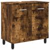 vidaXL Unidad de tocador de ba&ntilde;o Roble Ahumado 60 x 35 x 60 cm