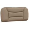 vidaXL Cabecero de cama acolchado Hvar cuero sint&eacute;tico capuchino 90 cm