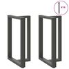 vidaXL Patas para mesa de bar en forma de T (2 unidades), antracita, 60 x 35 x (90-91) cm, acero