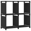 vidaXL Estanter&iacute;a de 4 cubos de tela negra 69x30x72,5 cm