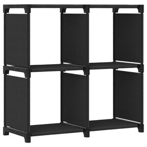vidaXL Estanter&iacute;a de 4 cubos de tela negra 69x30x72,5 cm