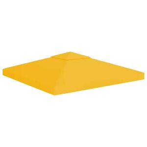 vidaXL Toldo de cenador 2 niveles 310 g/m&sup2; 3x3 m amarillo