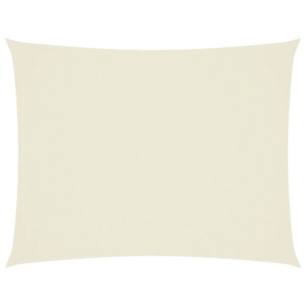vidaXL Toldo de vela rectangular tela Oxford color crema 2x3 m