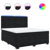 vidaXL Cama box spring con colch&oacute;n terciopelo negro 180x200 cm