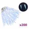 vidaXL Luz de car&aacute;mbano navide&ntilde;a (200 LED, blanco fr&iacute;o, 20 m, acr&iacute;lico, PVC)