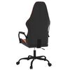 vidaXL Silla gaming de masaje cuero sintético negro y naranja