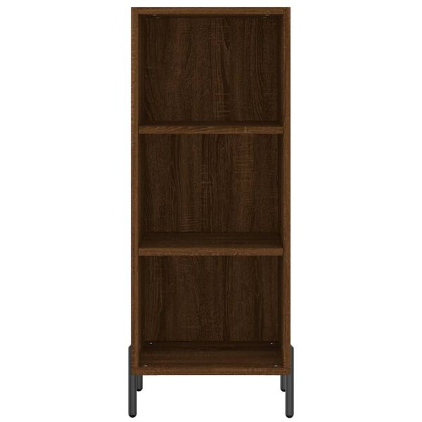 vidaXL Aparador de madera de ingenier&iacute;a marr&oacute;n roble 34,5x32,5x90 cm