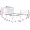 vidaXL Estructura cama de madera maciza blanca super king 180x200 cm