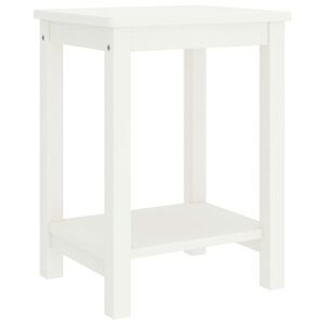 vidaXL Mesita de noche madera maciza de pino blanco 35x30x47 cm
