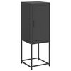 vidaXL Aparador de acero negro 36x39x107 cm