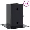 vidaXL Bases para postes cuadradas 4 uds. Antracita 81x81 mm