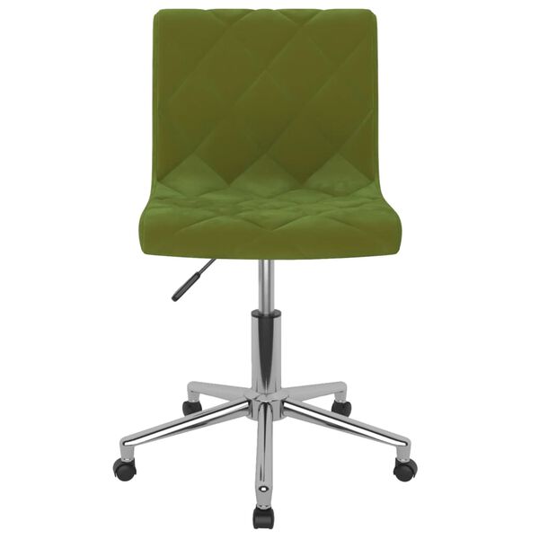 vidaXL Sillas de comedor giratorias 2 unidades terciopelo verde claro