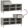 vidaXL Mueble zapatero madera contrachapada gris hormigón 102x36x60 cm