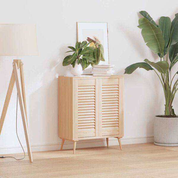 vidaXL Puerta de armario de lamas 2 uds 61,5x29,5 cm madera de pino