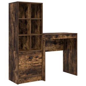 vidaXL Escritorio Roble ahumado 115,5 x 40 x 127 cm 2 uds.