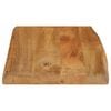 vidaXL Tablero de mesa borde natural madera maciza mango 70x40x2,5 cm